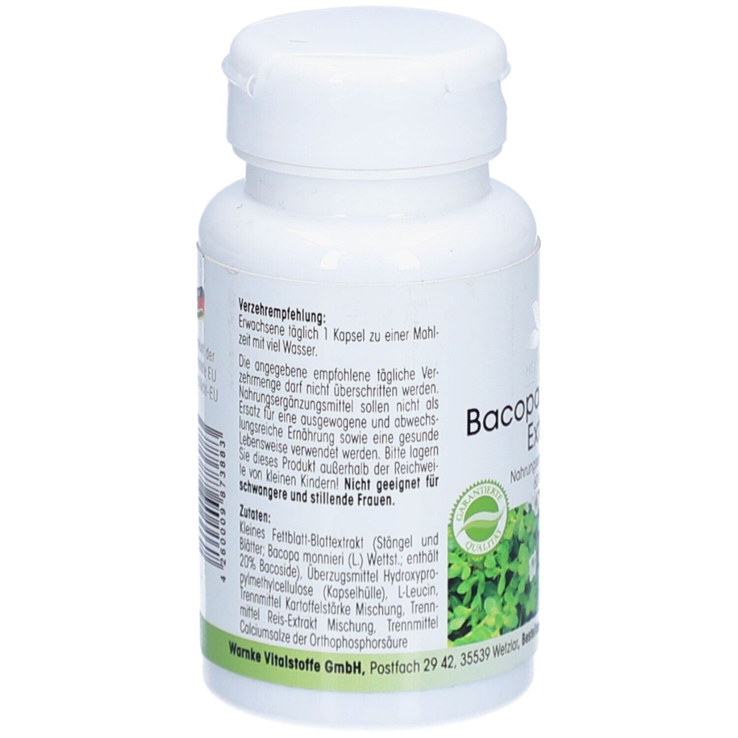 Warnke Vitalstoffe Bacopa Monnieri Extrakt Kapseln