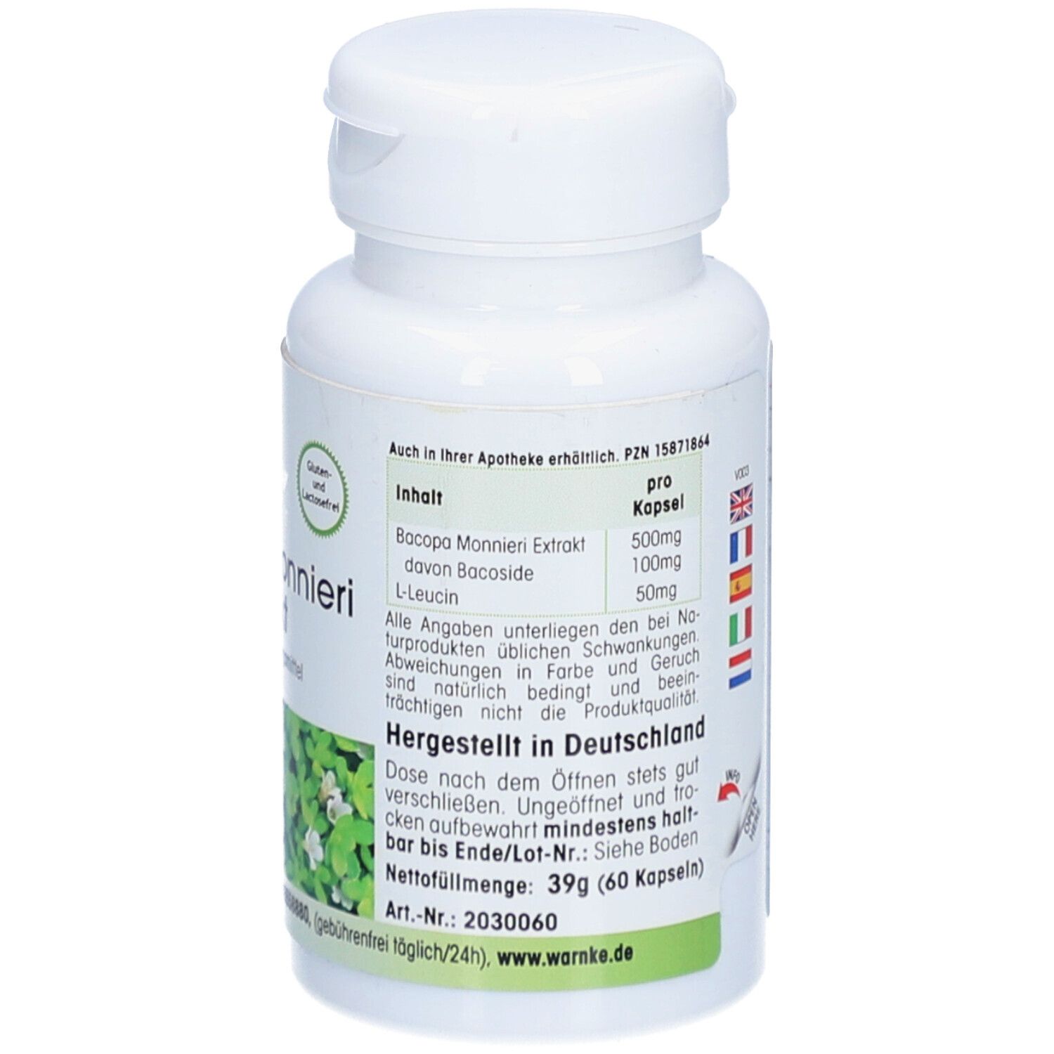 Warnke Vitalstoffe Bacopa Monnieri Extrakt Kapseln