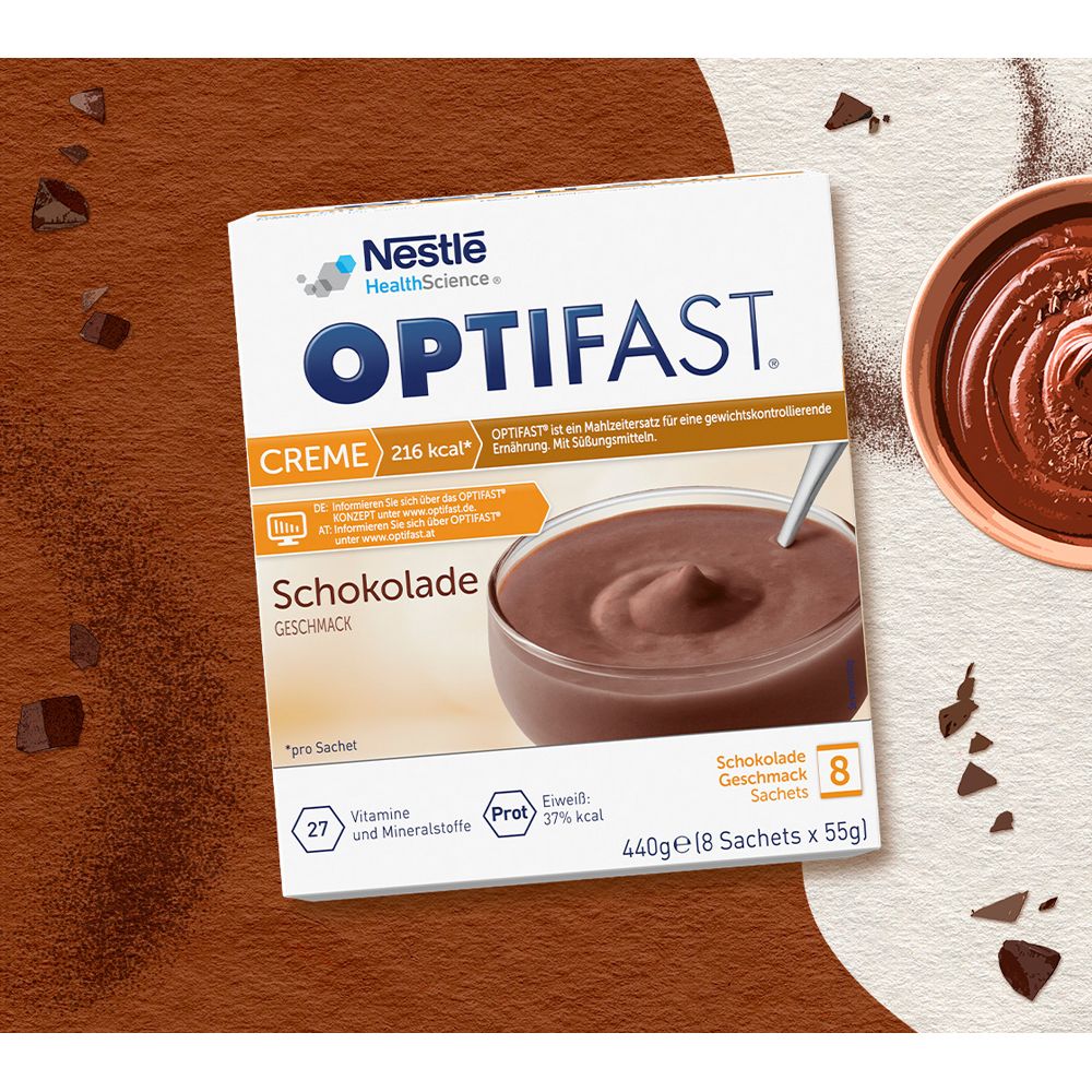 Optifast Creme Schokolade Pulver 8x55 g