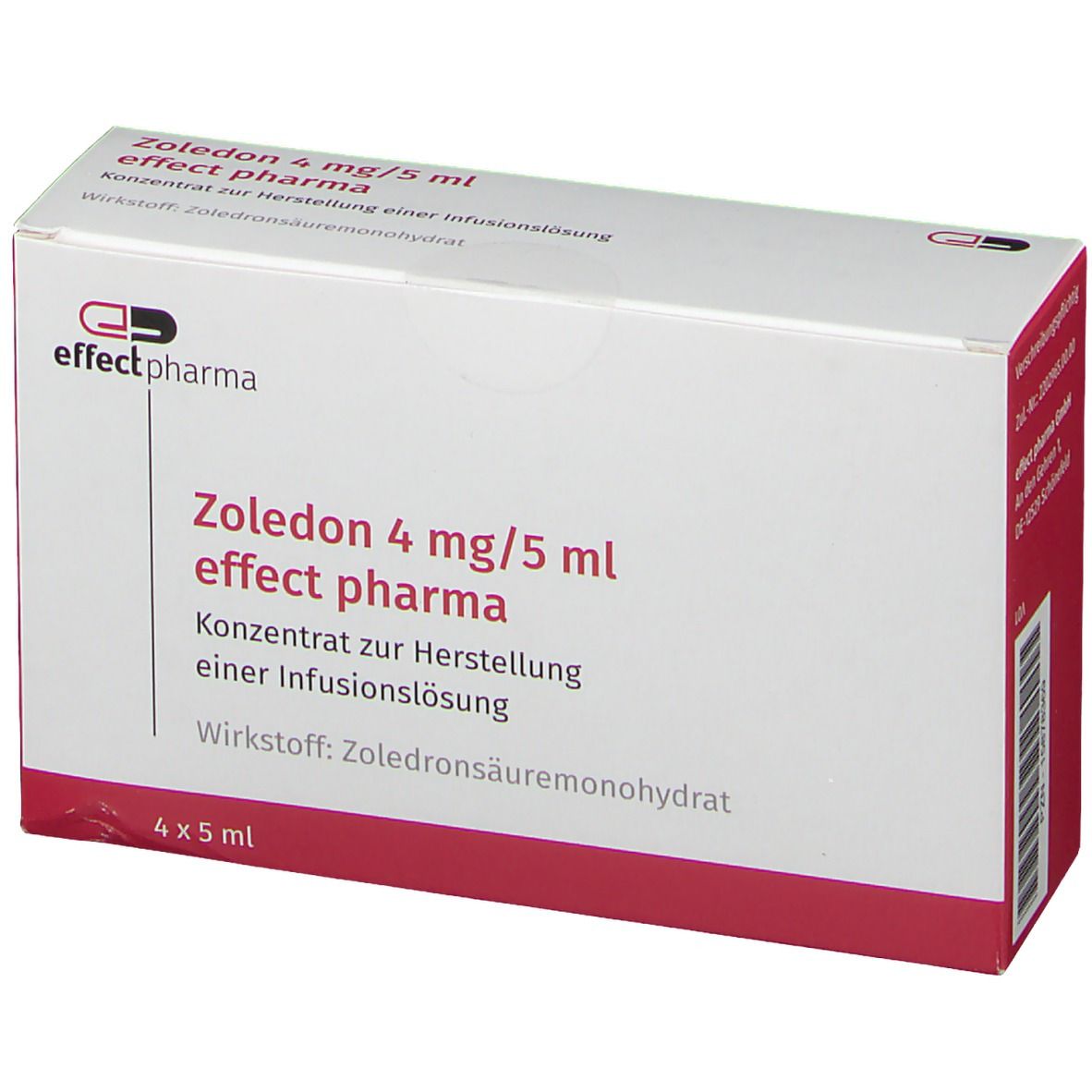 Zoledon 4 mg/5 ml effect pharma