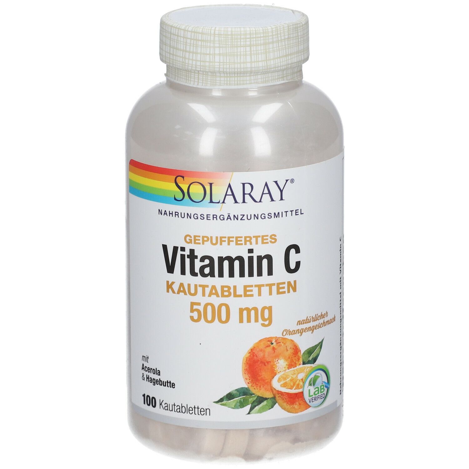 SOLARAY® Vitamine C Comprimés à mâcher 500 mg Orange