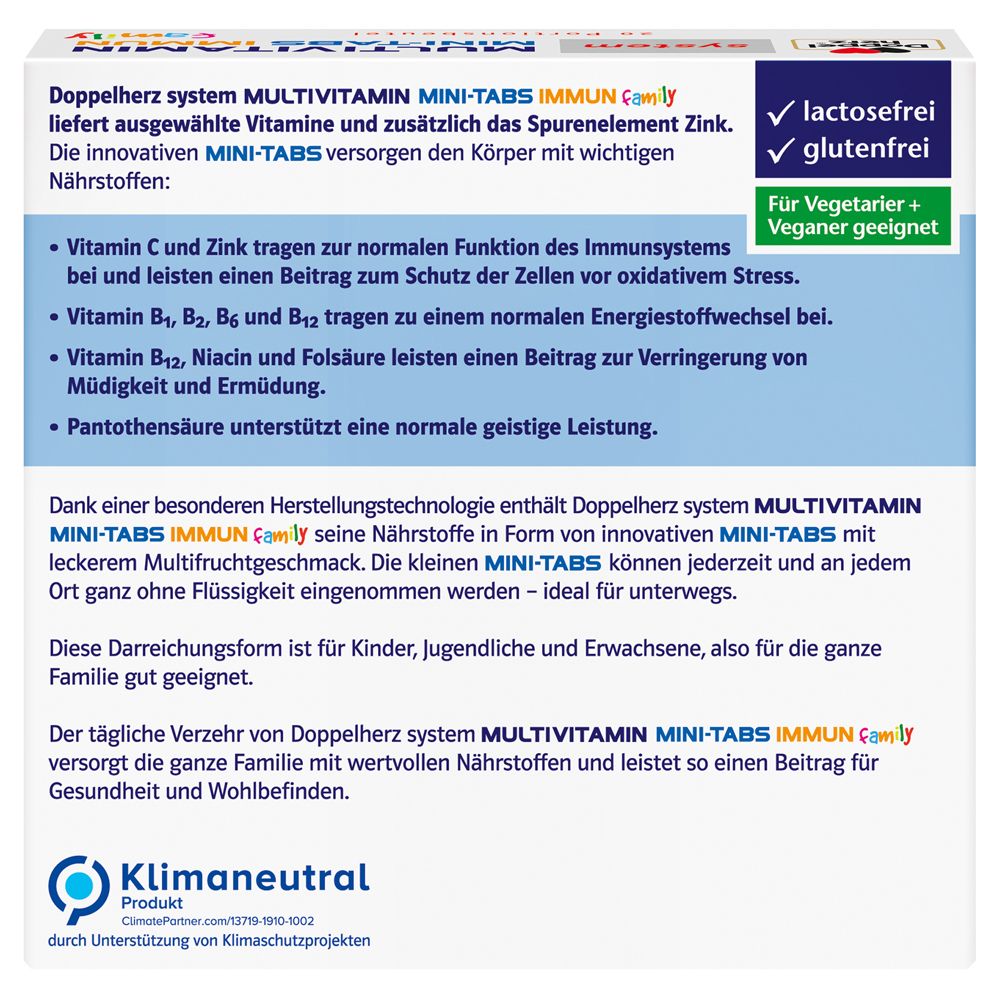 Doppelherz® system MULTIVITAMIN MINI-TABS Family mit Multivitamingeschmack