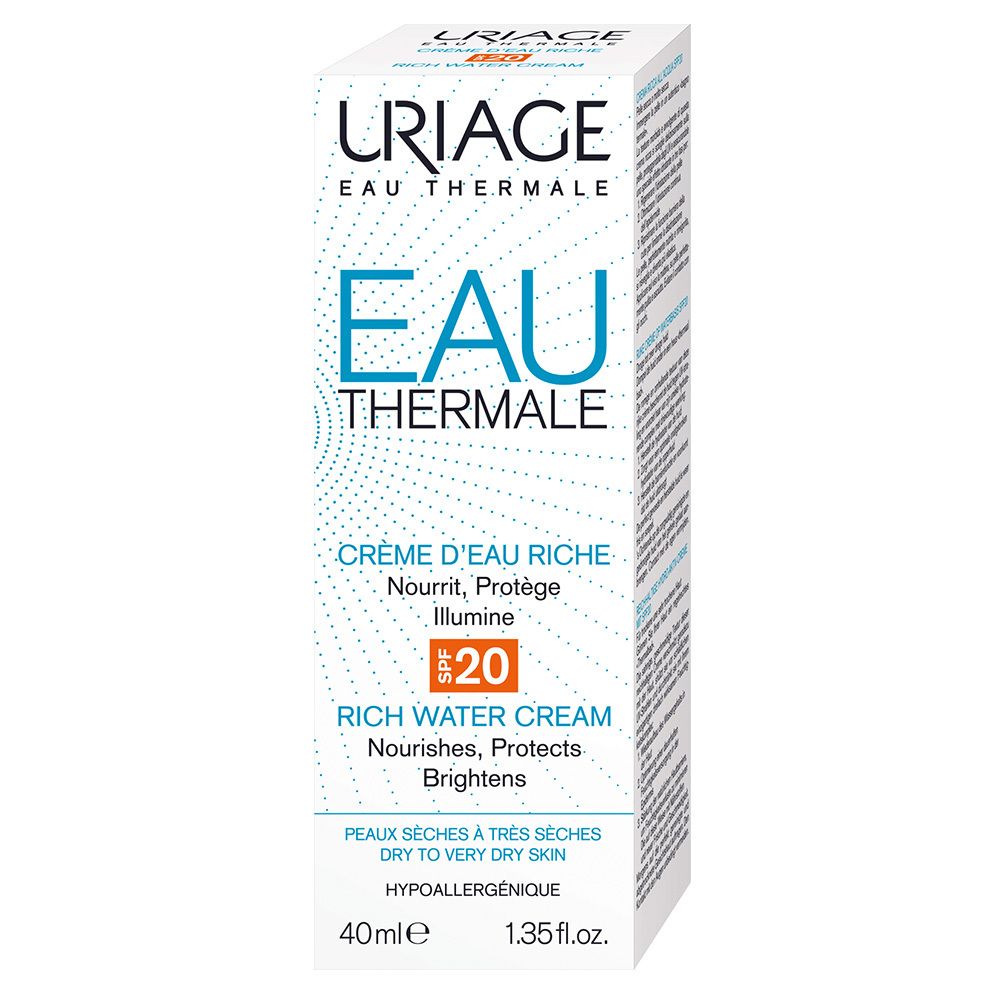 URIAGE EAU THERMALE Rich Water Cream SPF20 / Reichhaltige UV-Feuchtigkeitspflege