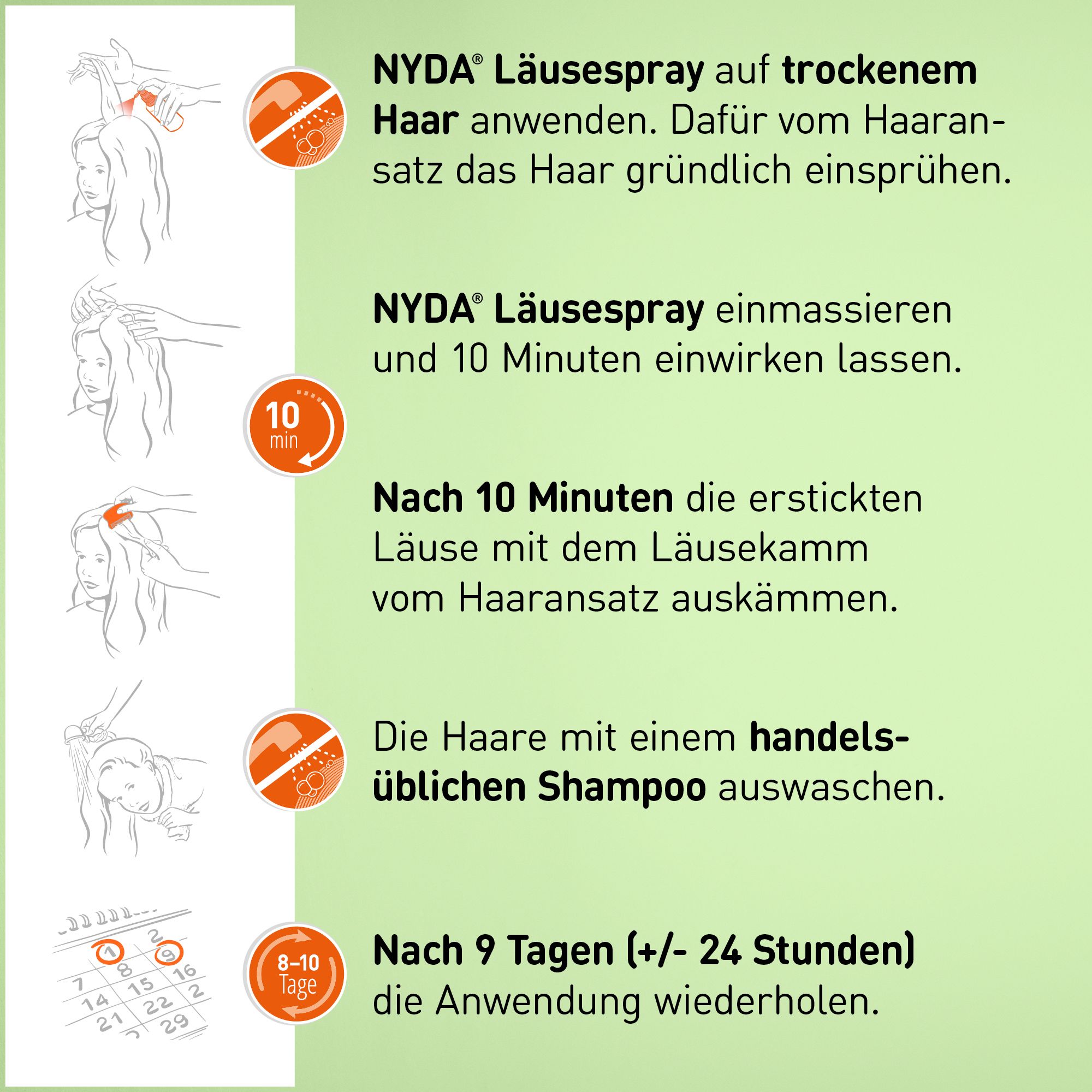 NYDA Läusespray gegen Köpfläuse & Nissen