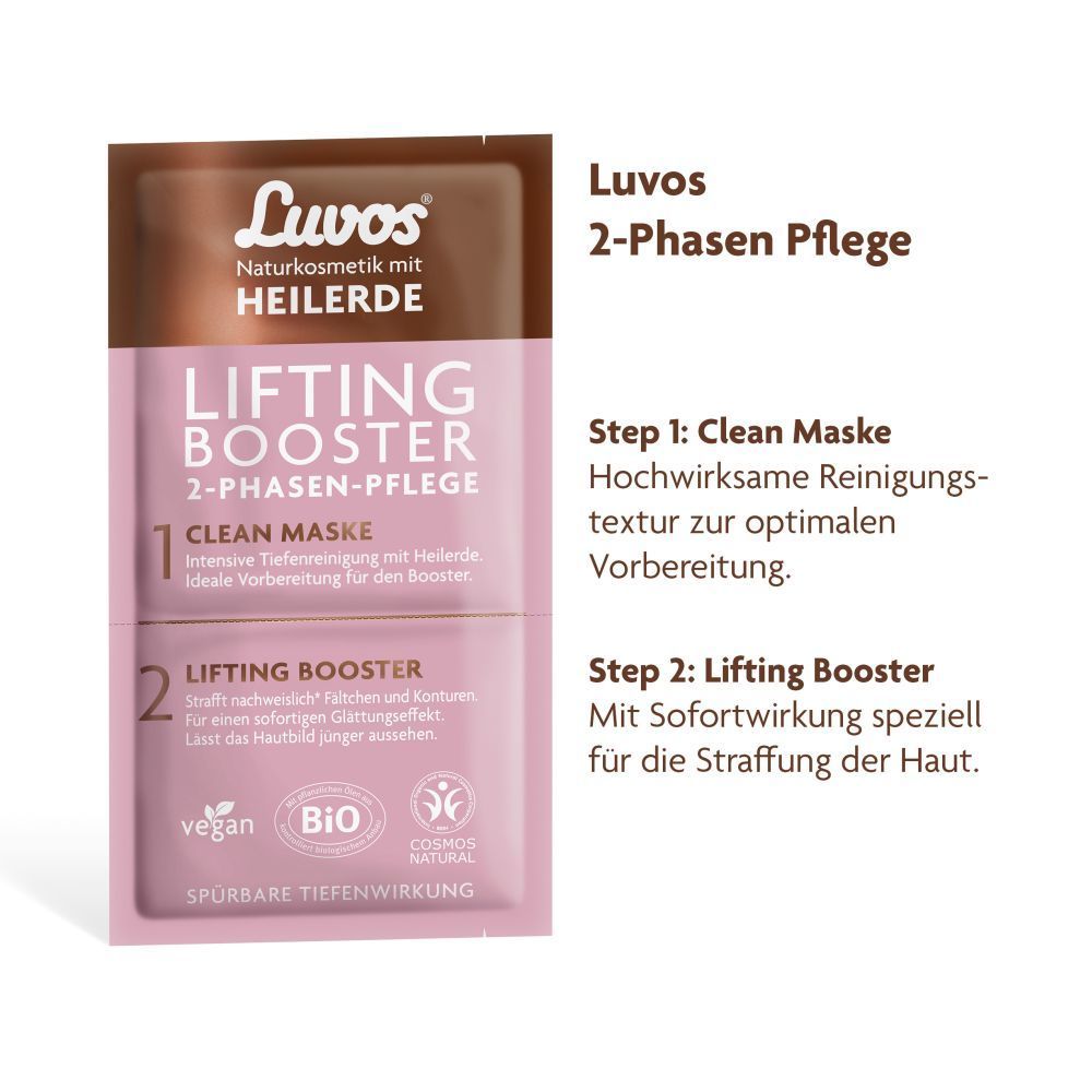 Luvos terre médicinale Lifting Booster avec masque Clean, soin en 2 phases