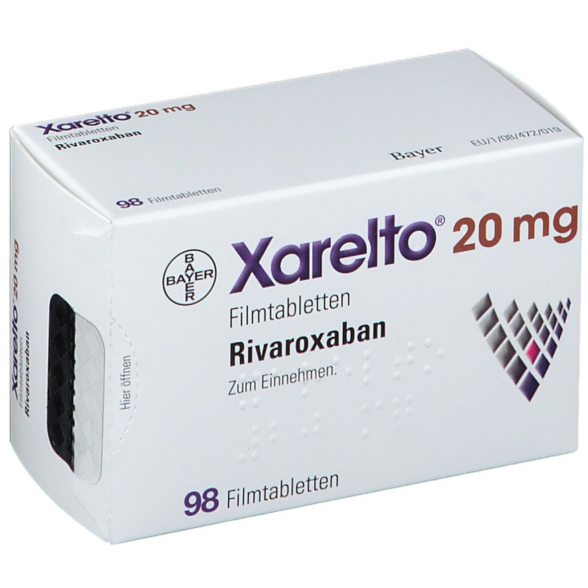 Xarelto® 20 Mg 98 St Mit Dem E-Rezept Kaufen - Shop Apotheke