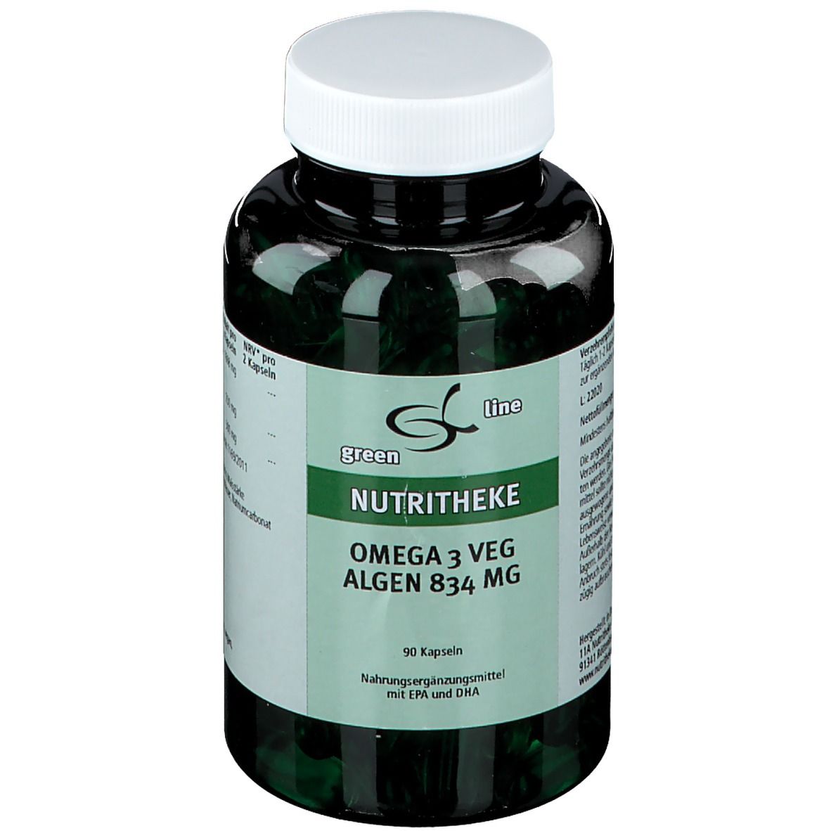 Nutritheke Omega 3 Algen 834 mg 90 St Kapseln