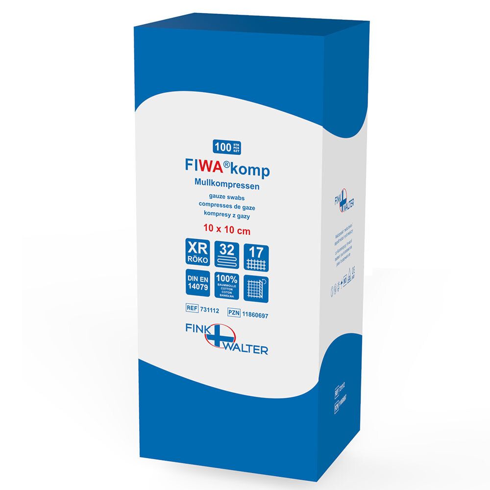 Fiwa® komp Mullkompressen 32 fach 10 x 10 cm 100 St Kompressen