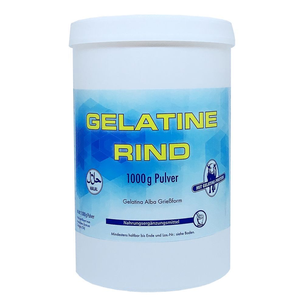 Gelatine Rind Pulver Halal 1000 g Pulver