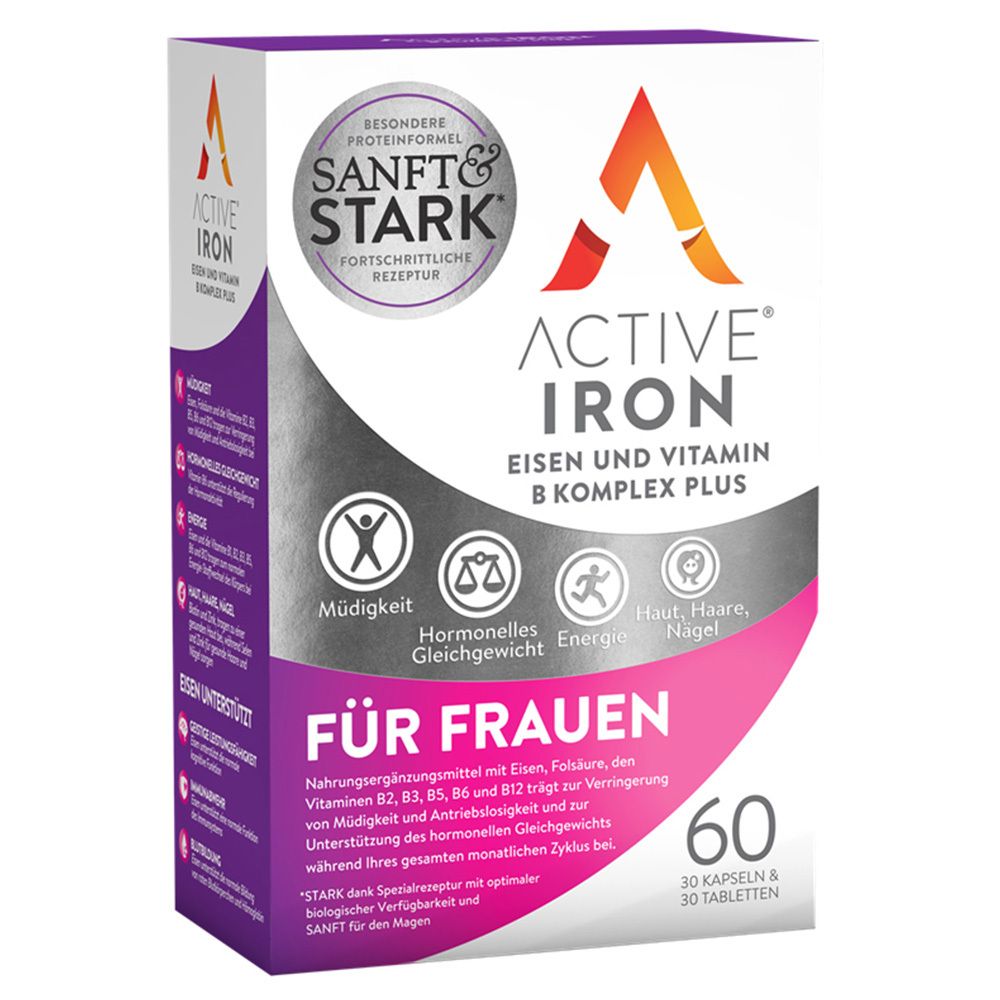 ActiveIron® Eisen und Vitamin B Komplex Plus 60 St Kombipackung