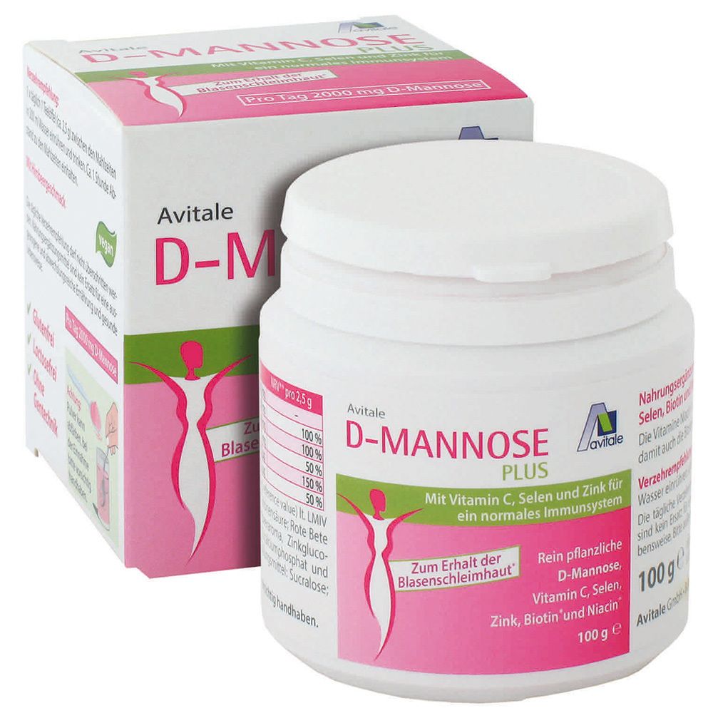D-Mannose Plus 2.000 mg 100 g Pulver