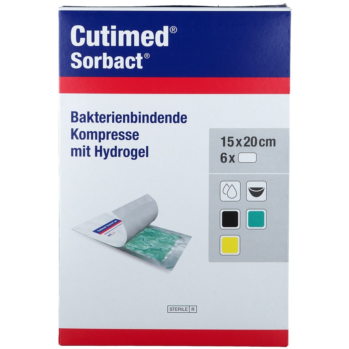 Cutimed Sorbact Gel Kompressen 15x20 cm 6 St Kompressen