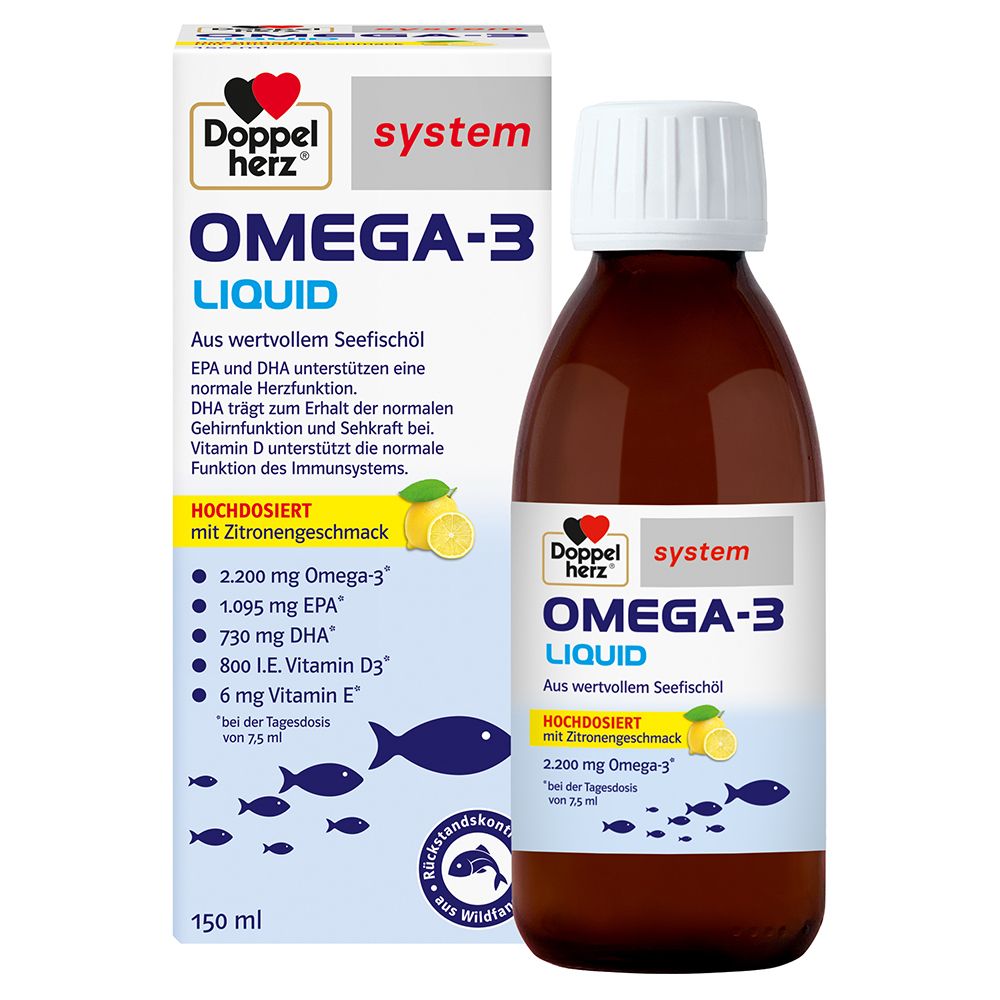 Doppelherz® system Omega-3 Liquid 150 ml Flüssigkeit