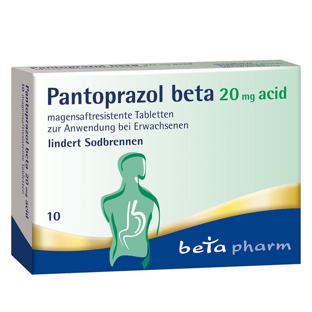 Pantoprazol beta 20 mg acid 10 St Tabletten magensaftresistent