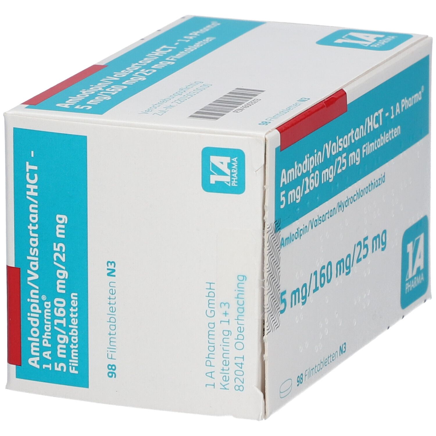 AMLODIPIN/Valsartan/HCT-1A Pharma 5mg/160mg/25mg 98 St Filmtabletten