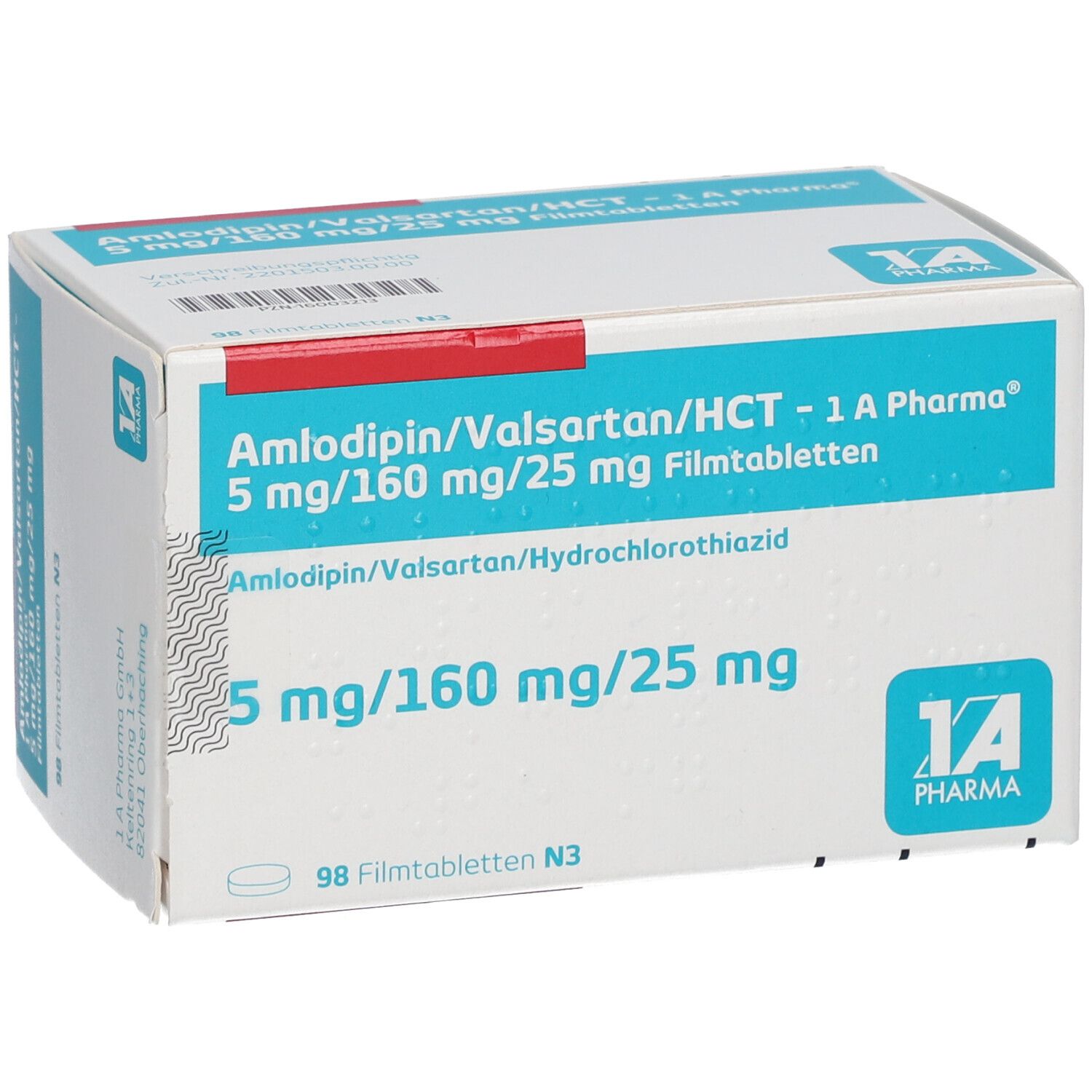 Amlodipinvalsartanhct 1 A Pharma® 5 Mg160 Mg25 Mg 98 St Mit Dem E