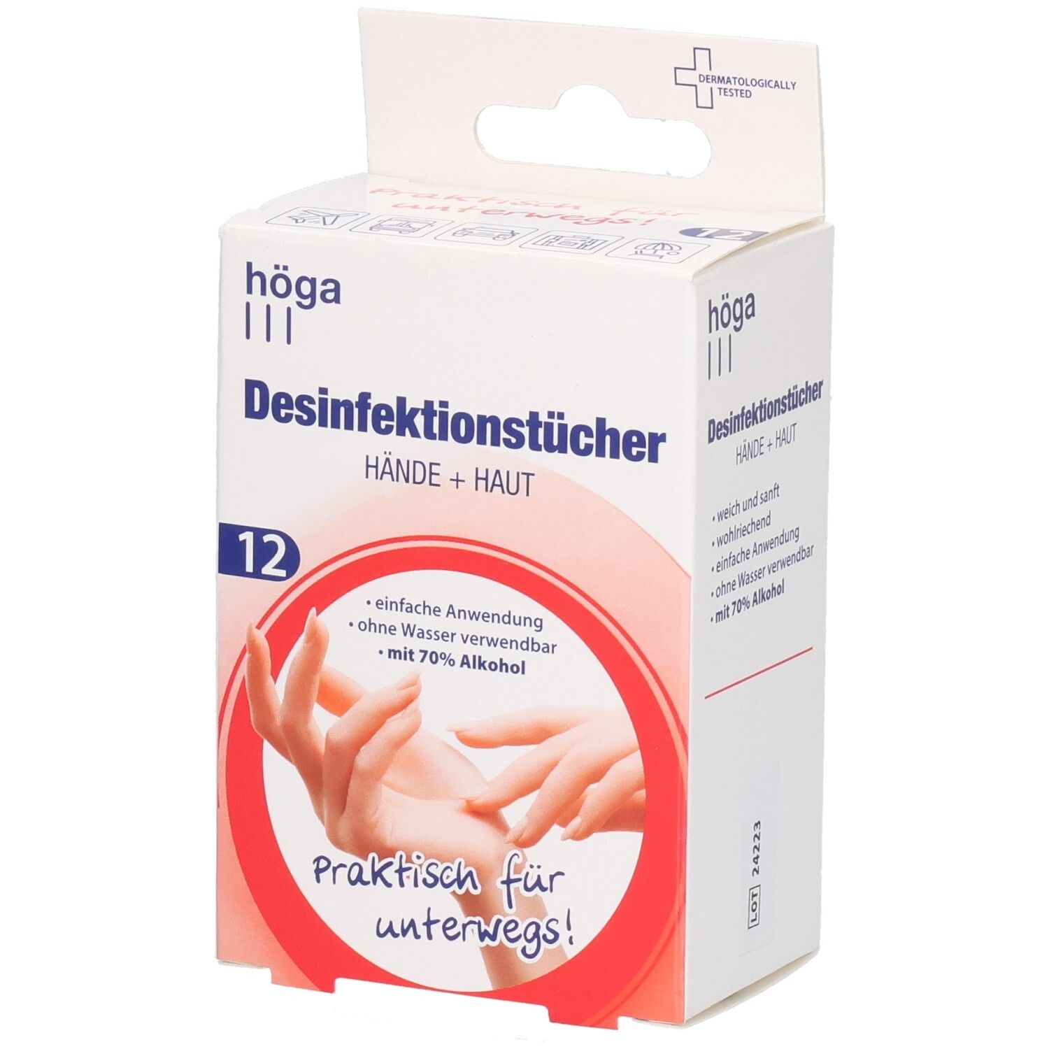Desinfektionstücher Hände+Haut 12 St Tücher