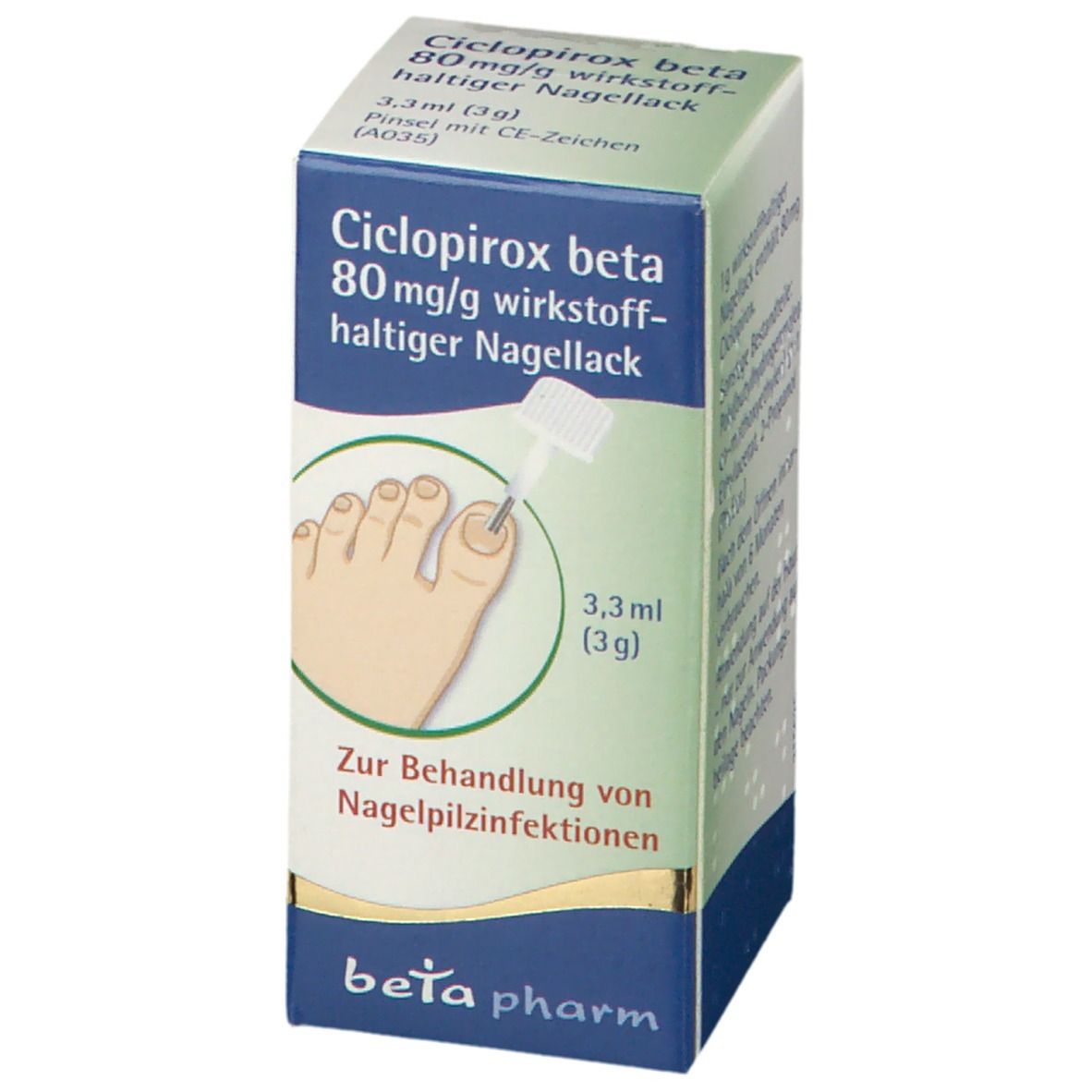 Ciclopirox beta 80 mg/g