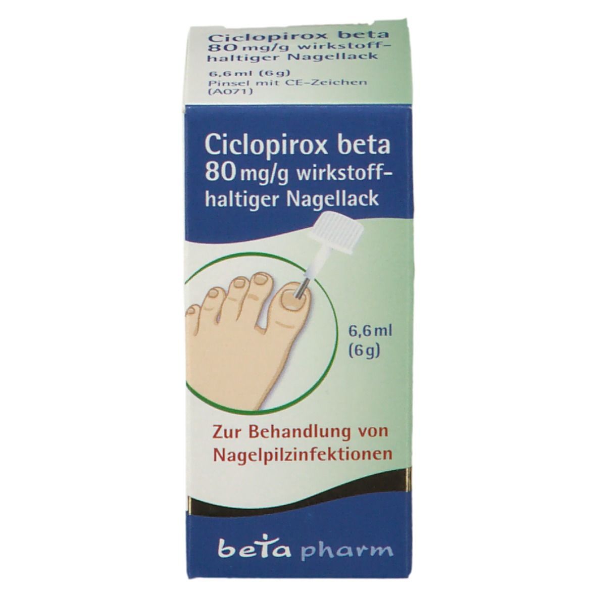 Ciclopirox beta 80 mg/g