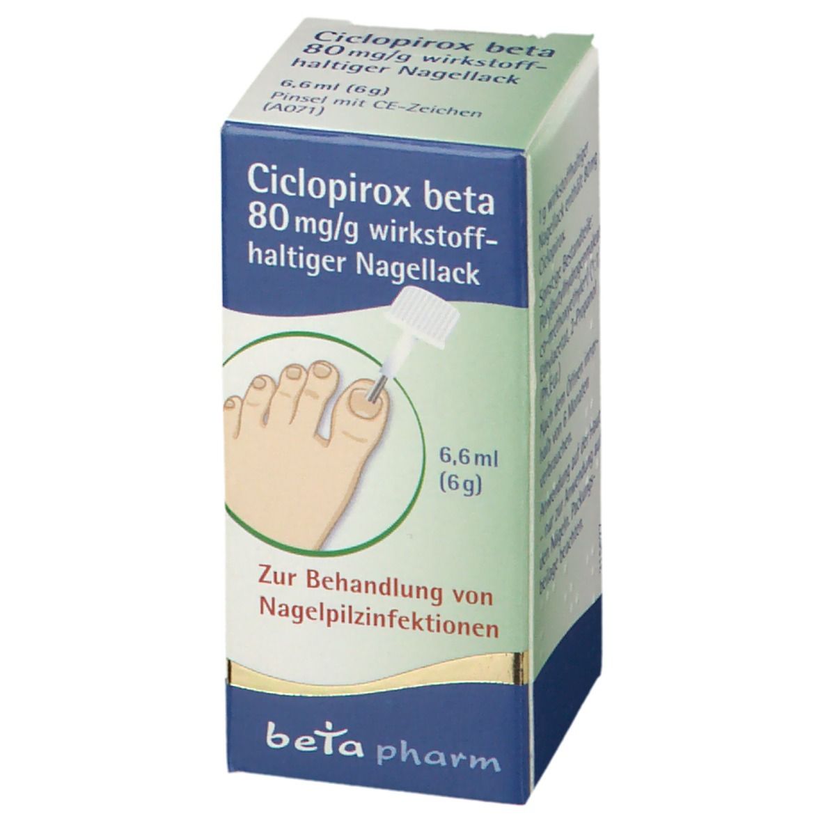 Ciclopirox beta 80 mg/g