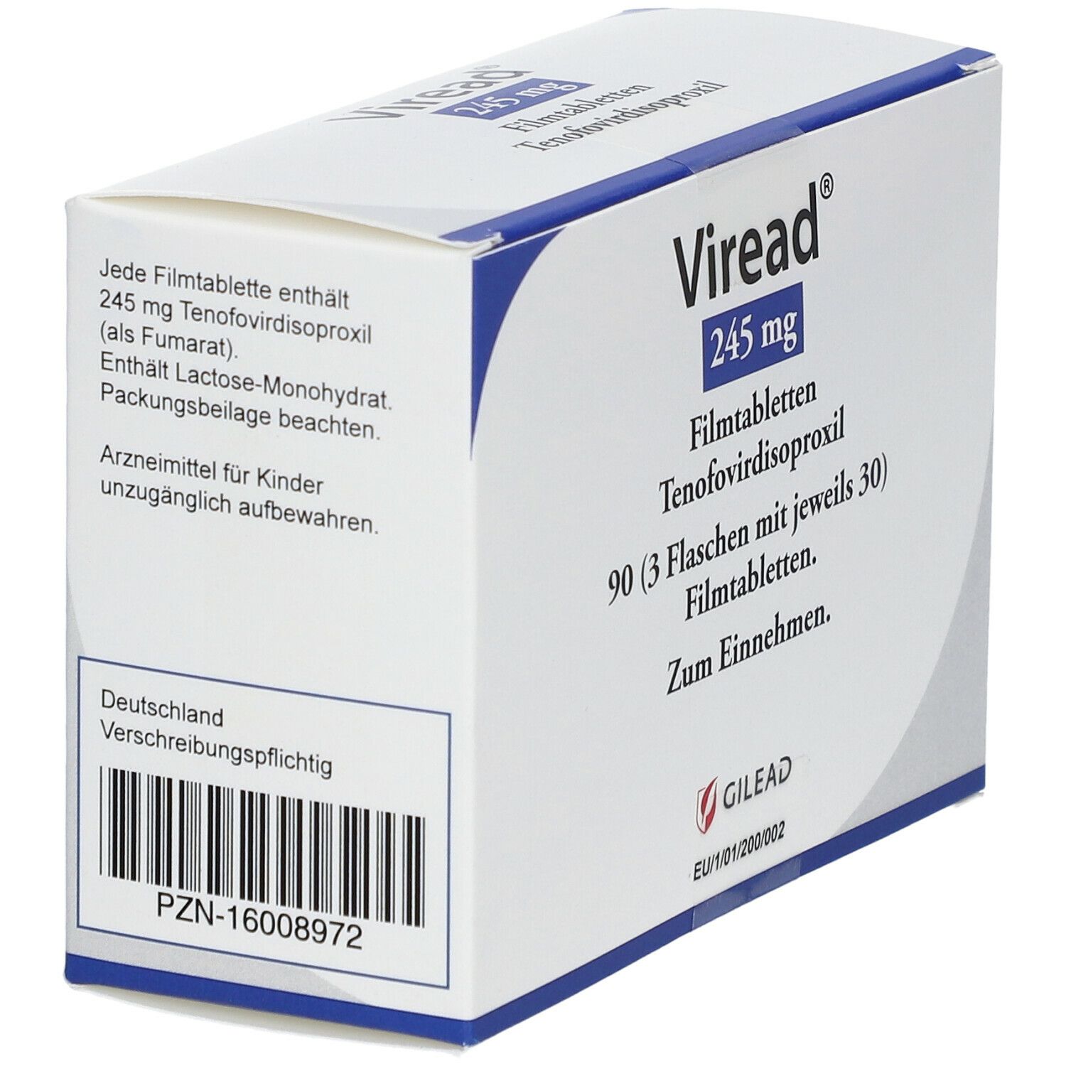 Viread 245 mg Filmtabletten 3x30 St