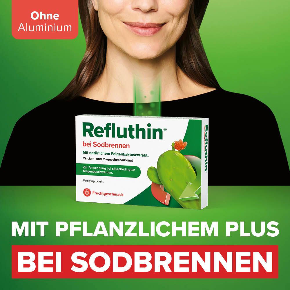 Refluthin bei Sodbrennen Kautabletten Frucht