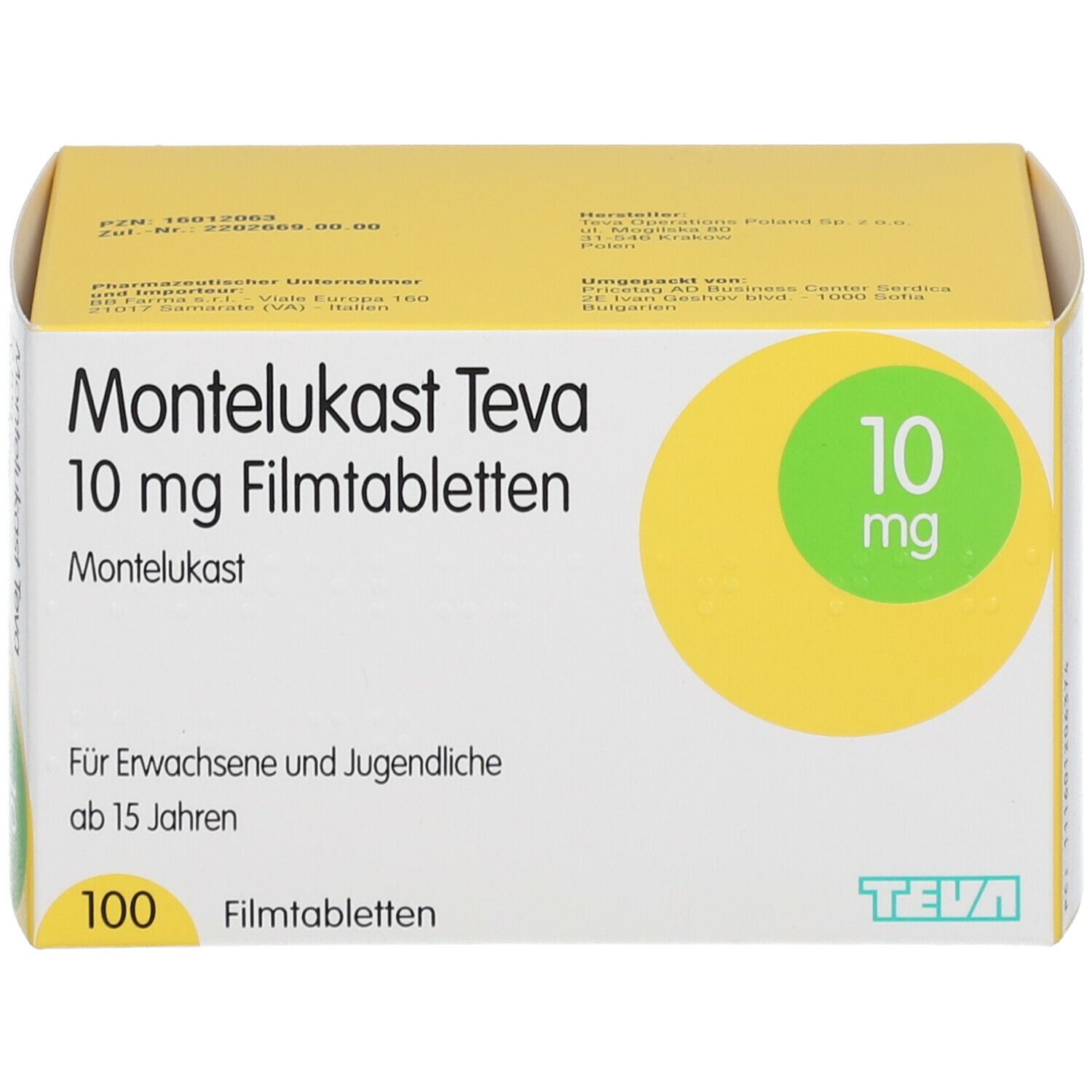 Montelukast Teva mg 100 St - shop-apotheke.com