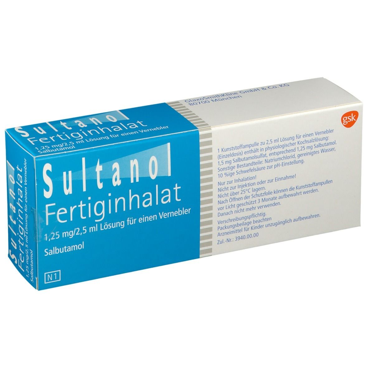 Sultanol Fertiginhalat 1,25 mg/2,5 ml