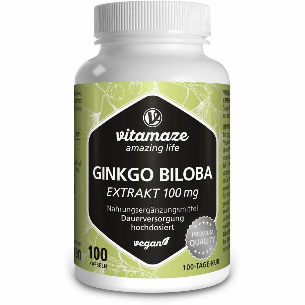 Vitamaze Ginkgo Biloba 100mg Extrakt (50:1) hochdosiert
