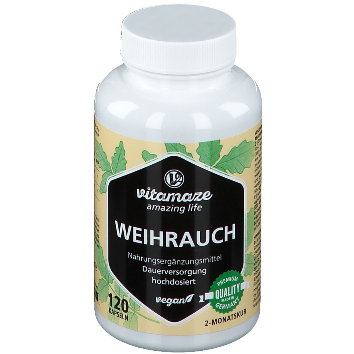 Weihrauch 900 mg hochdosiert vegan Kapseln 120 St