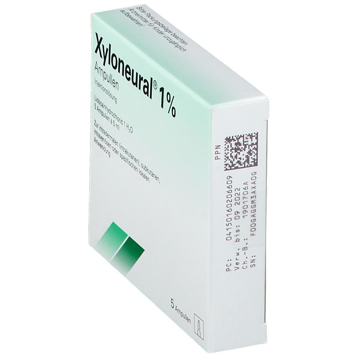 Xyloneural forte 2% Injektionslösung Ampulle 5x5 ml