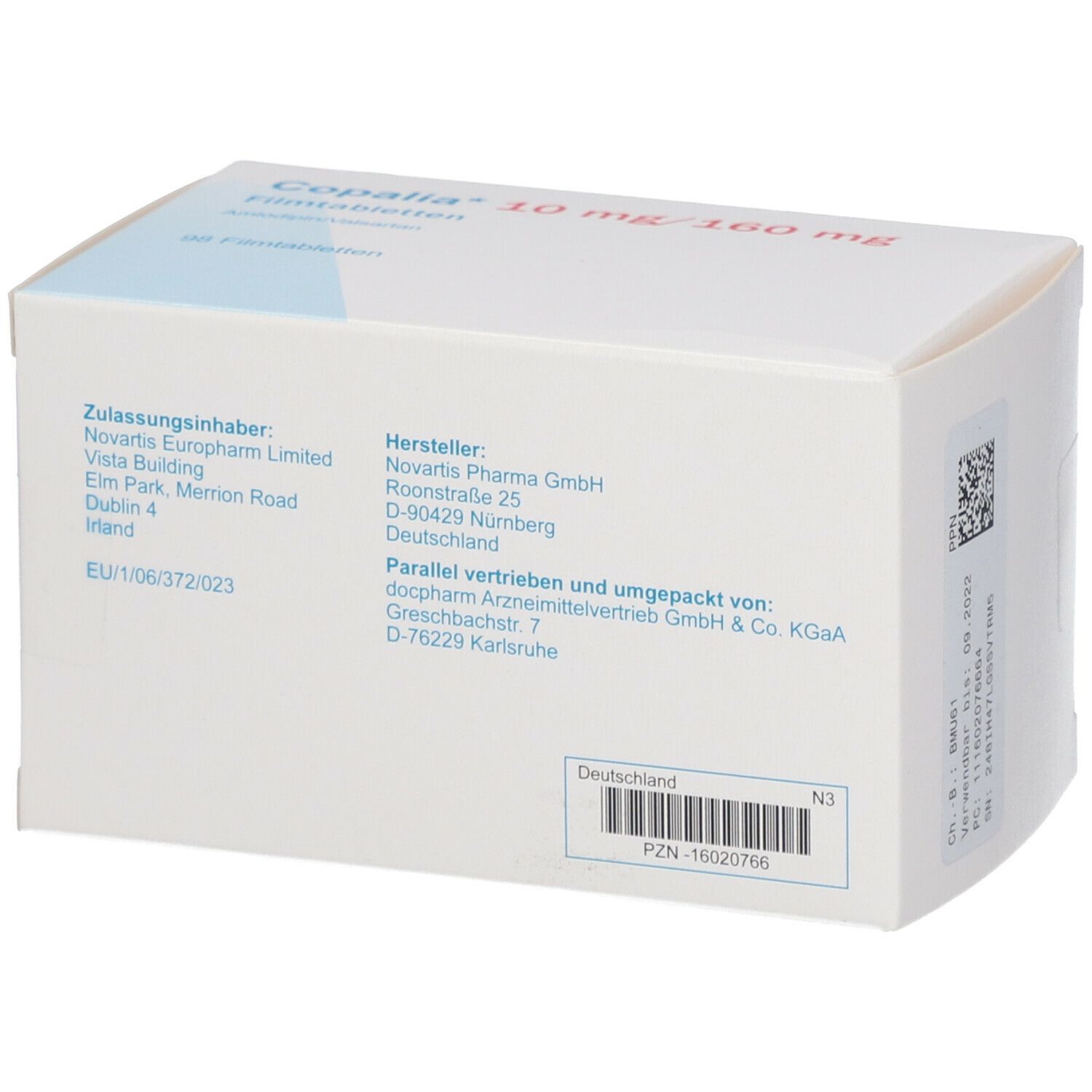 Copalia 10 mg/160 mg Filmtabletten 98 St