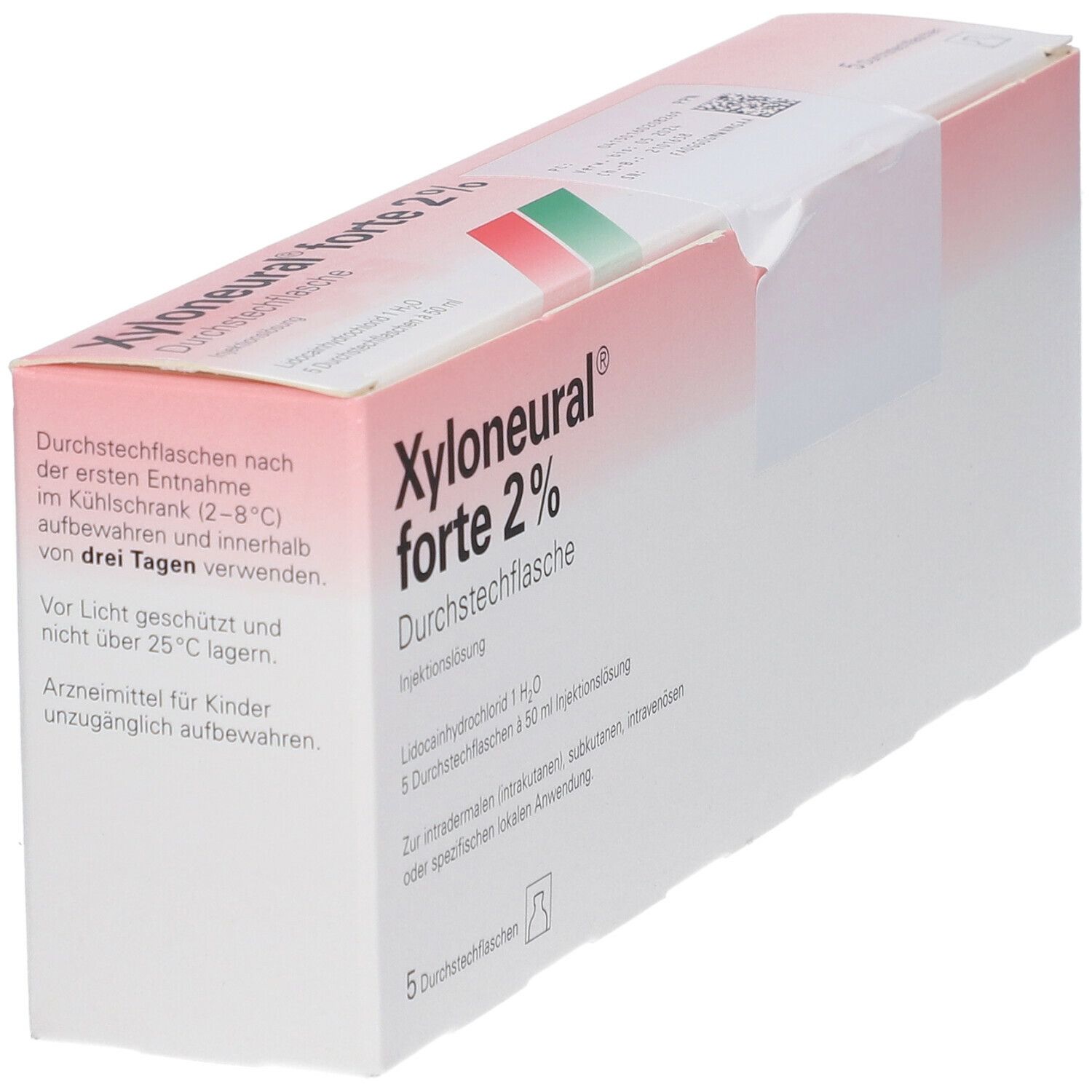 Xyloneural forte 2% Inj.-Lösung Durchstechflasche 5x50 ml Injektionslösung