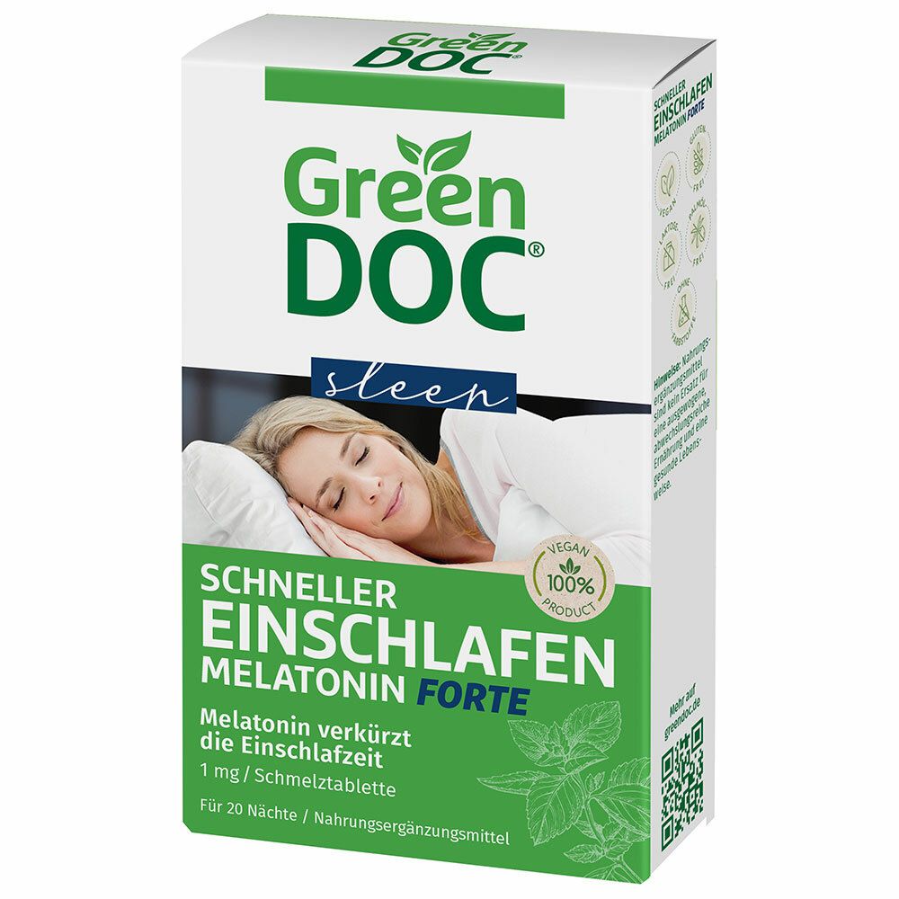 GreenDOC® Schneller Einschlafen Melatonin Forte