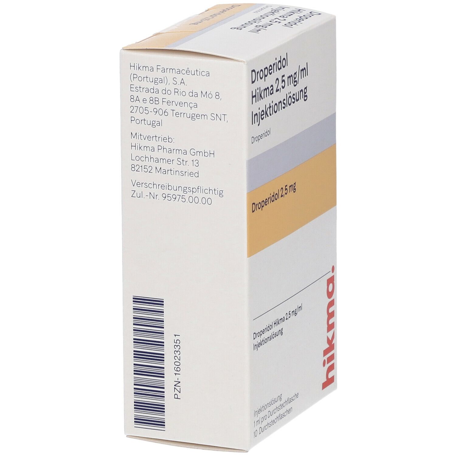 DROPERIDOL Hikma 2,5 mg/ml Injektionslösung