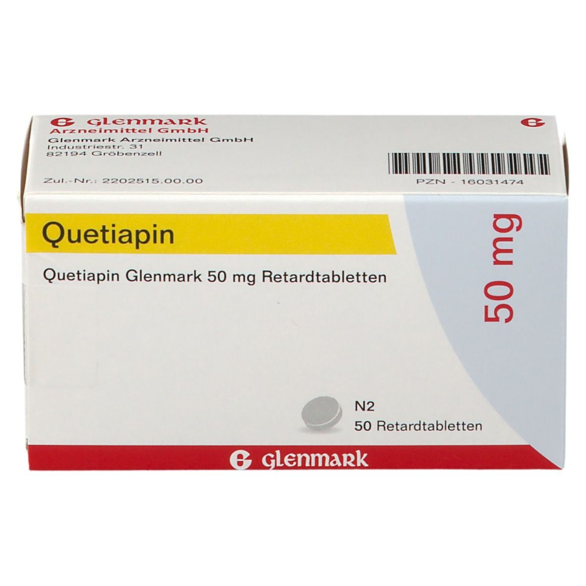QUETIAPIN Glenmark 50 mg Retardtabletten