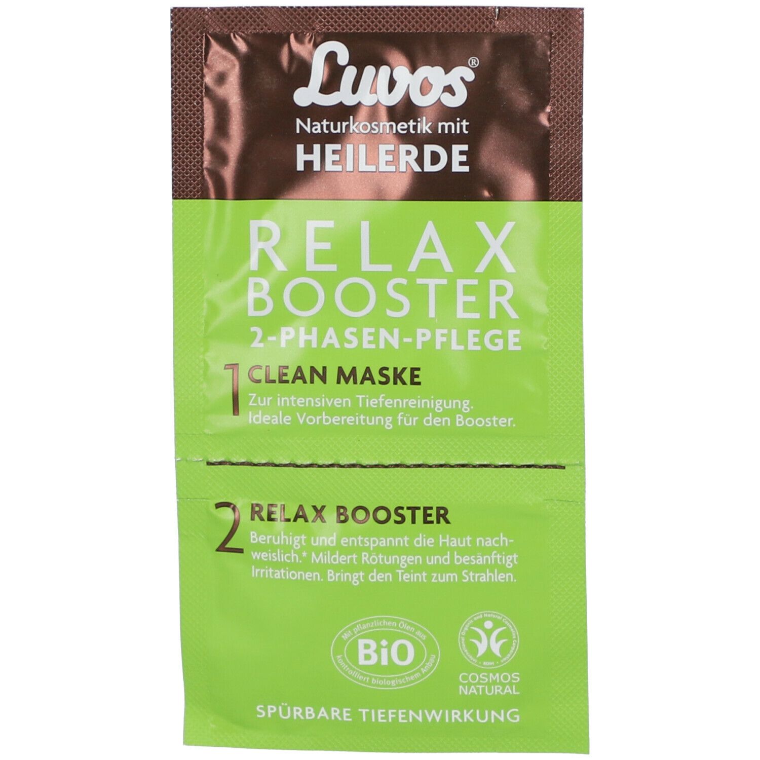 Terre médicinale Luvos Relax Booster avec masque Clean, soin en 2 phases