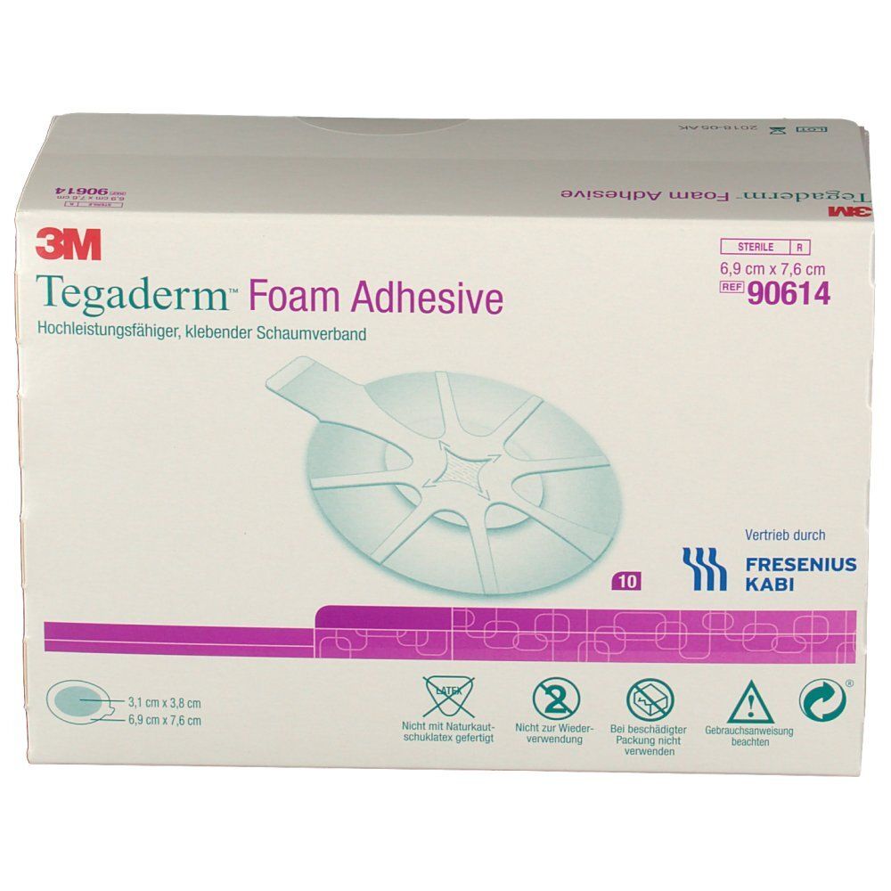 Tegaderm Foam Adhesive FK 6,9x7,6 cm oval 90614 10 St Verband