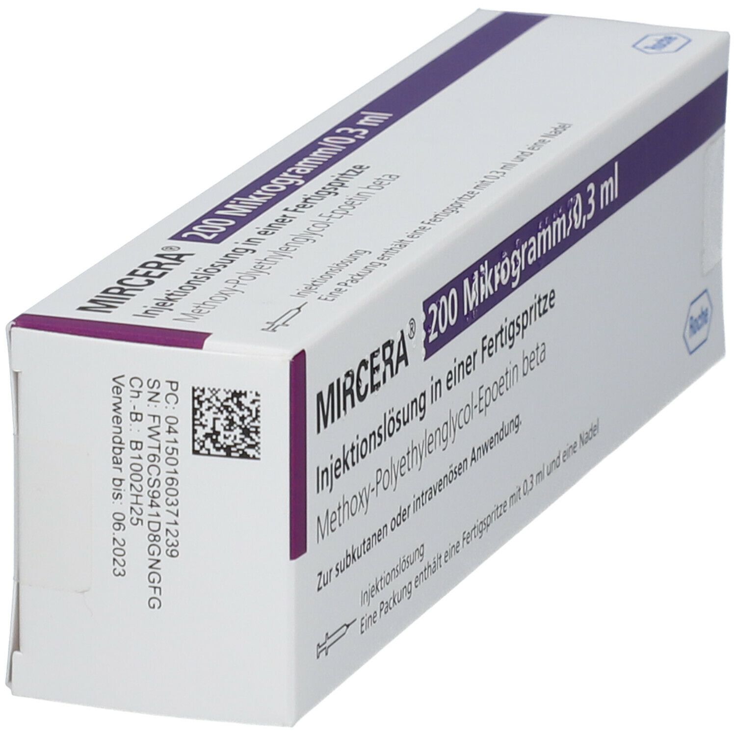 Mircera 200 Mikrogramm/0,3 ml Inj.-Lsg.i.e.F.-Sp. 1 St Infusionsemulsion