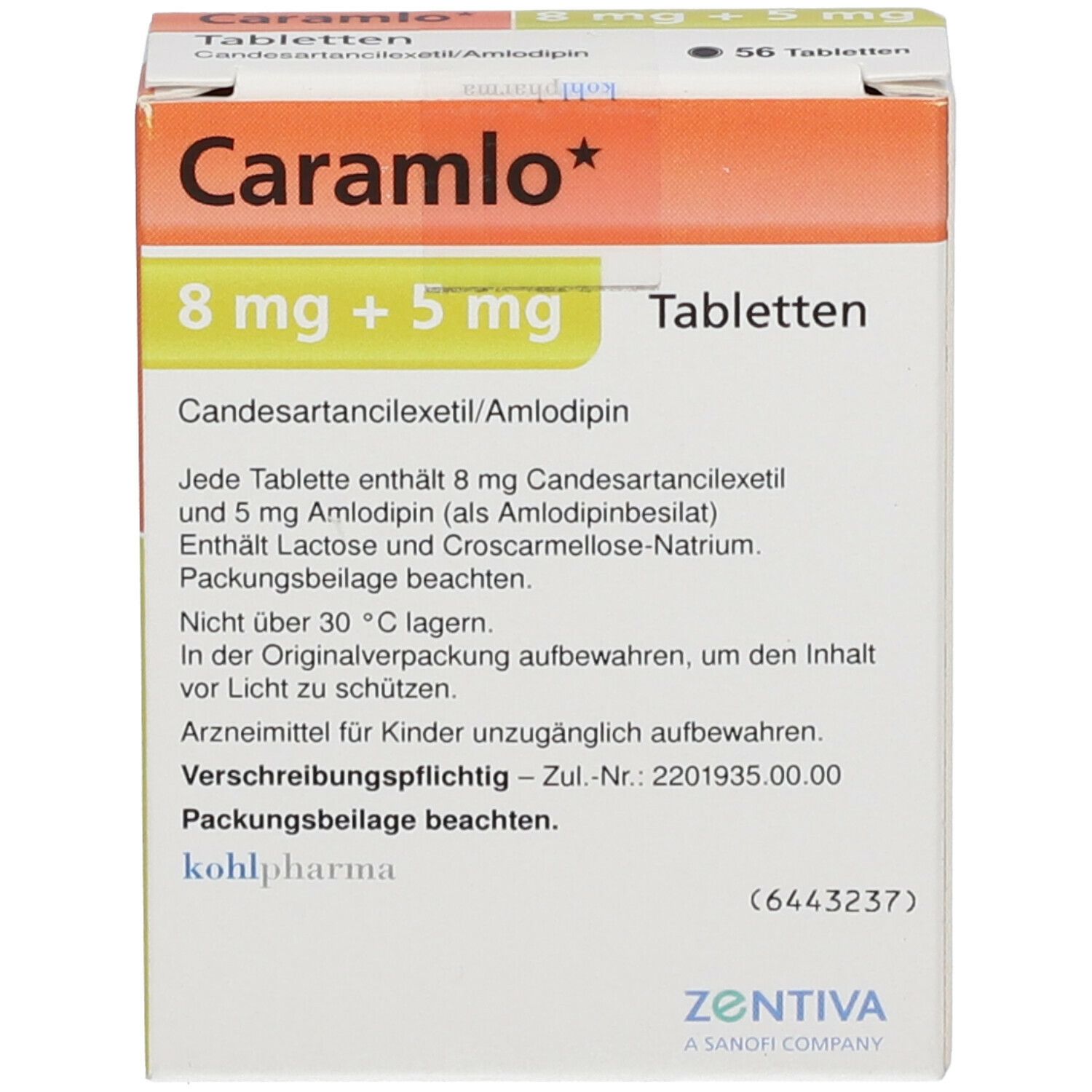 Caramlo 8 mg/5 mg Tabletten 56 St