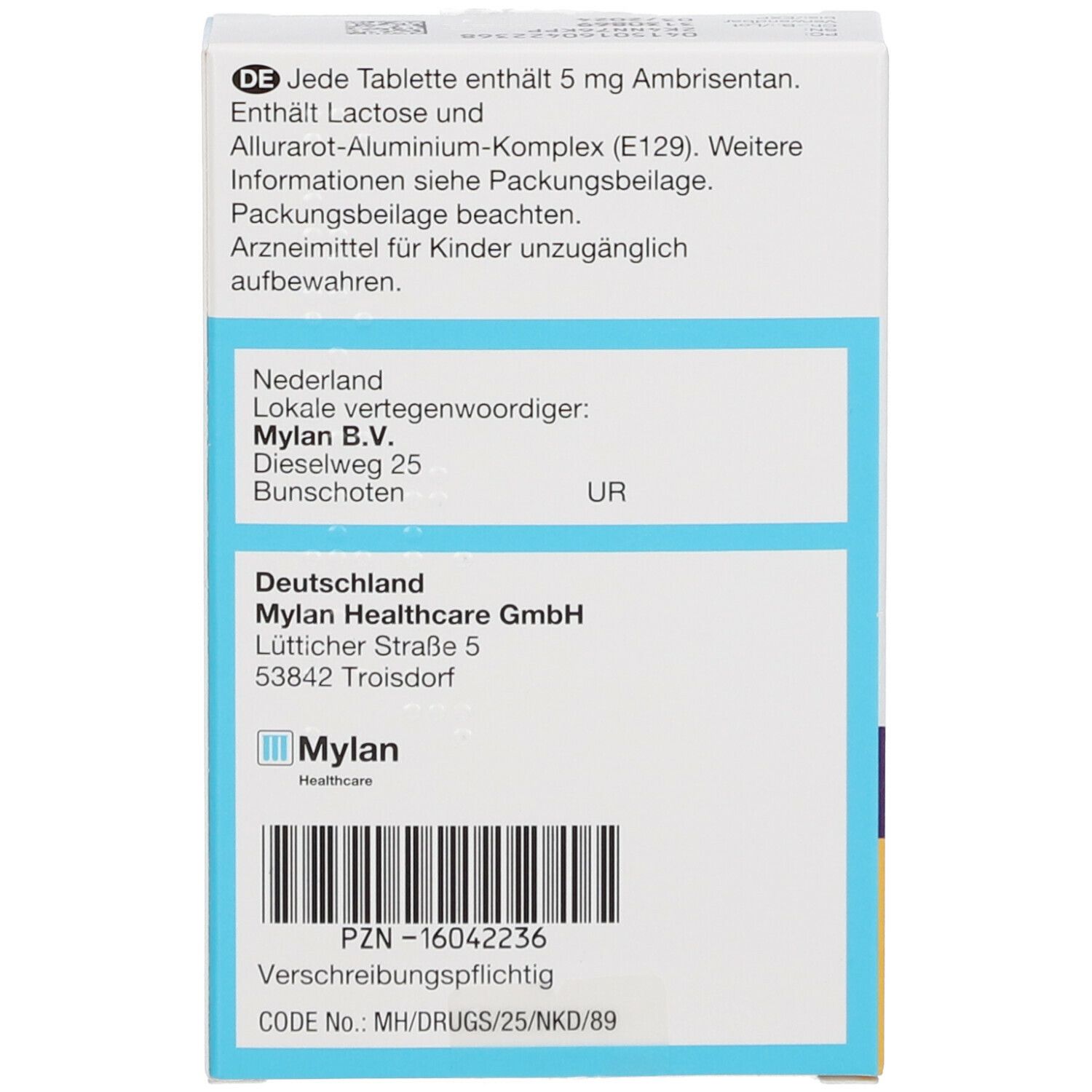 Ambrisentan Mylan 5 mg Filmtabletten 30 St