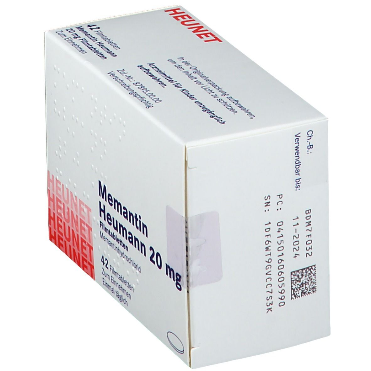 Memantin Heumann 20 mg Filmtabletten Heunet 42 St