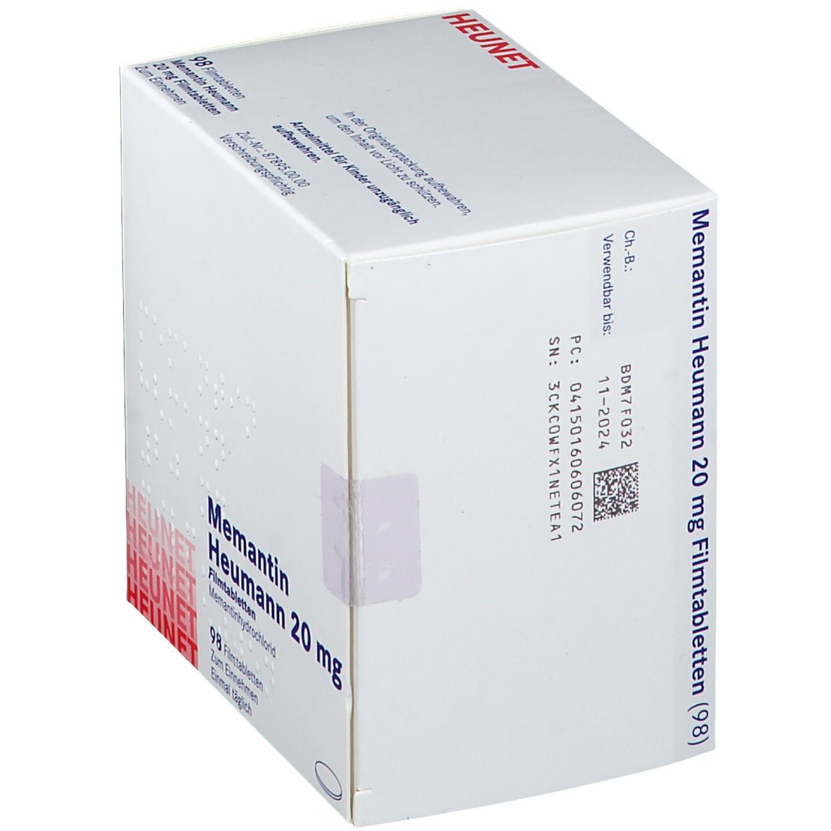 Memantin Heumann 20 mg Filmtabletten Heunet 98 St