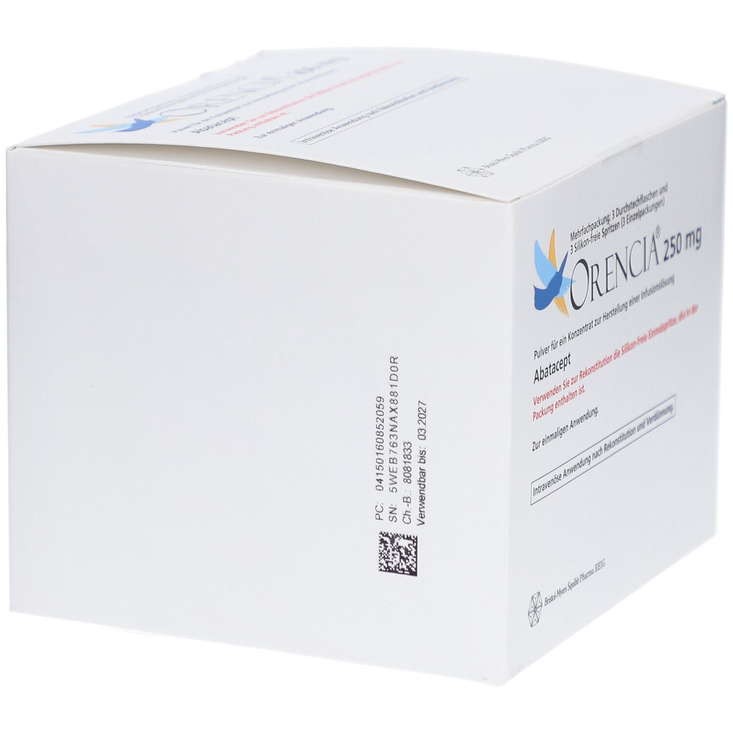 ORENCIA 250 mg Plv.f.e.Konz.z.Herst.e.Inf.-Lsg.
