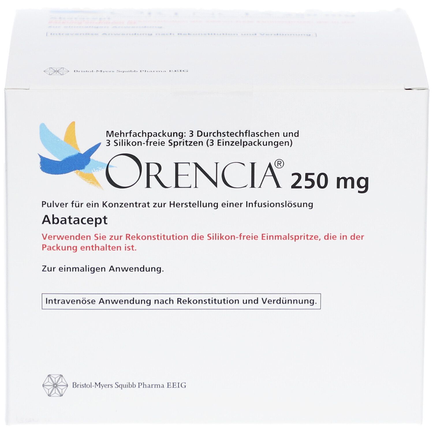 ORENCIA 250 mg Plv.f.e.Konz.z.Herst.e.Inf.-Lsg.