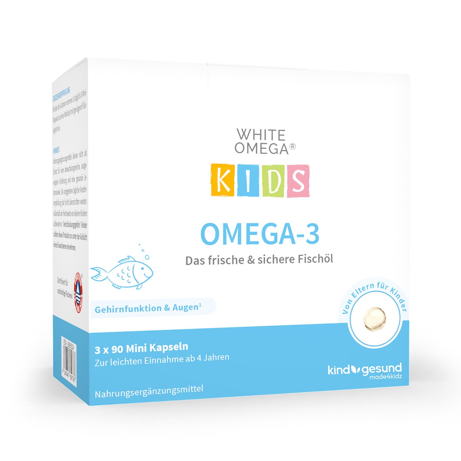 White Omega® Kids – Reine Omega-3-Fischöl-Kapseln