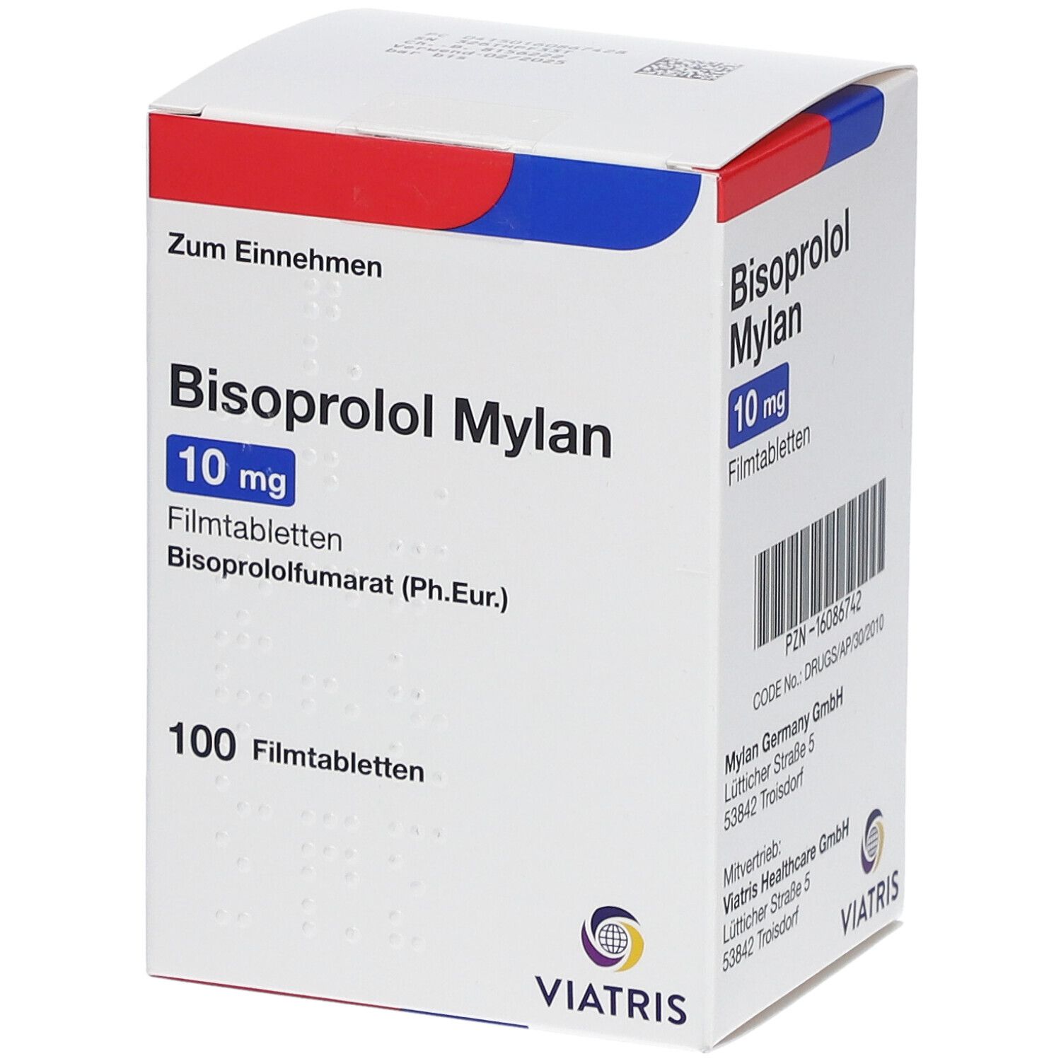 BISOPROLOL Mylan 10 mg Filmtabletten