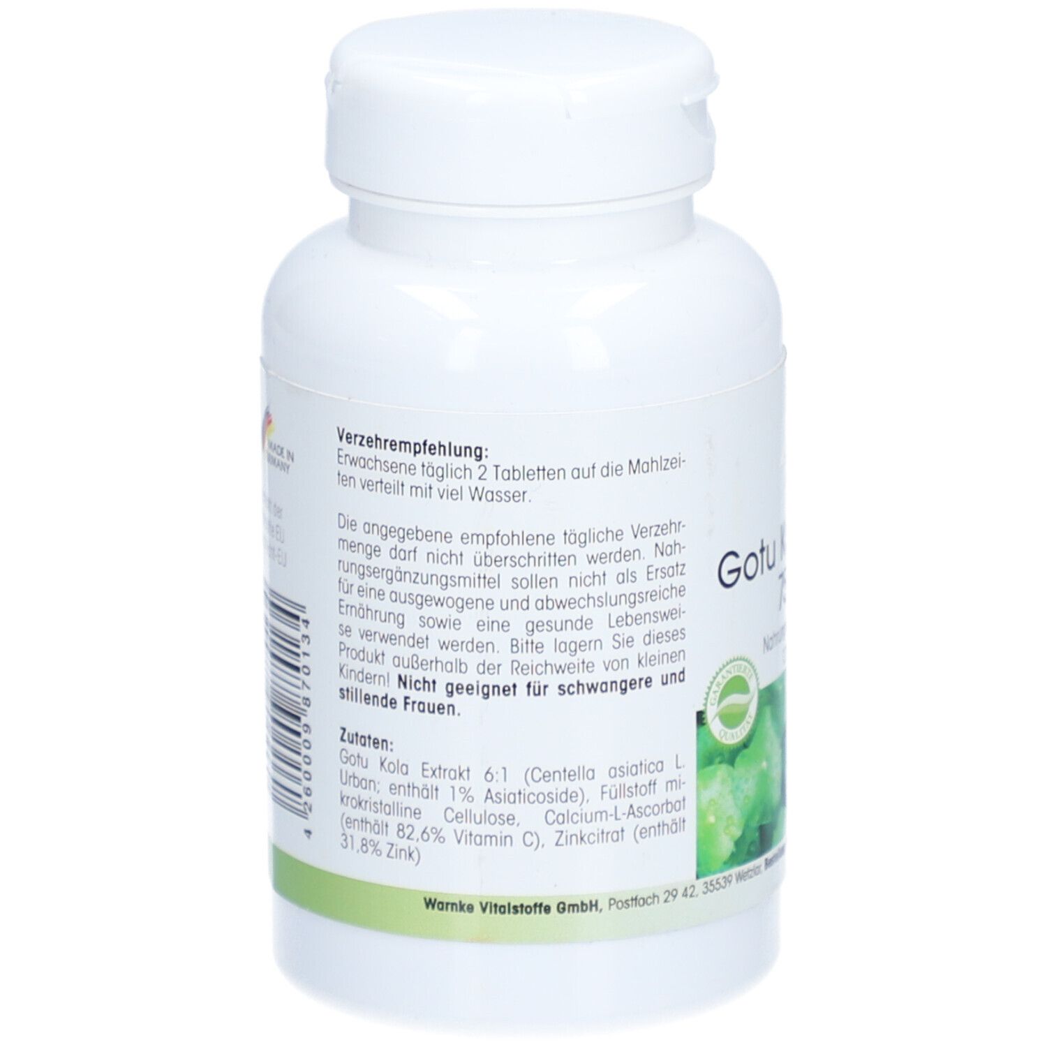 Gotu Kola Extrakt 750 mg Tabletten 120 St