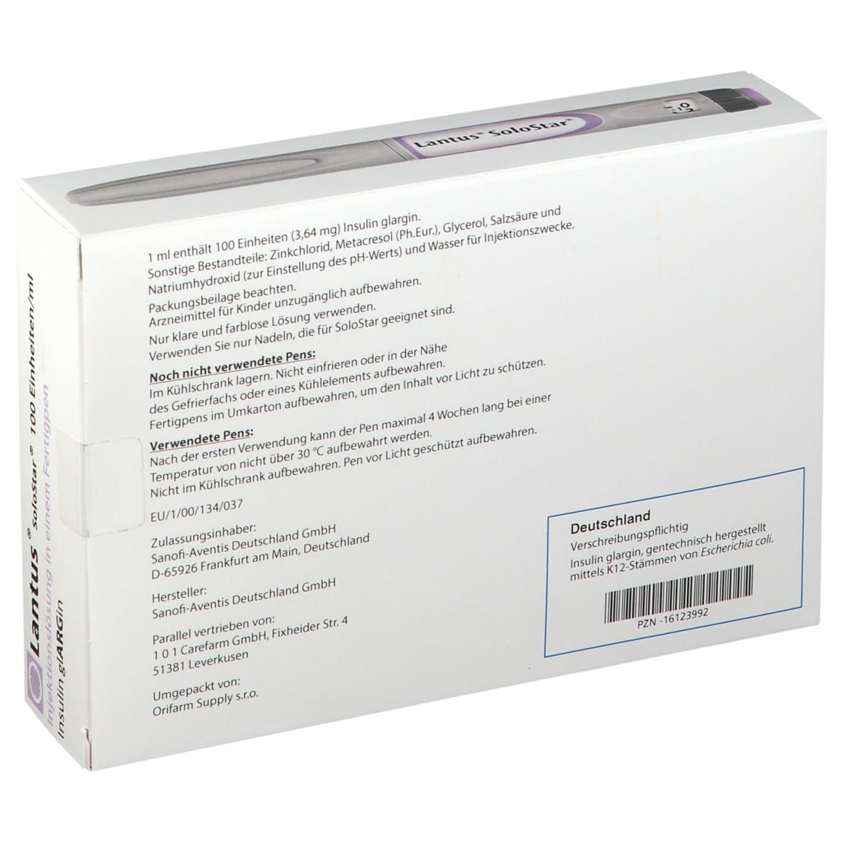 Lantus® 100E/MlSolostarFp