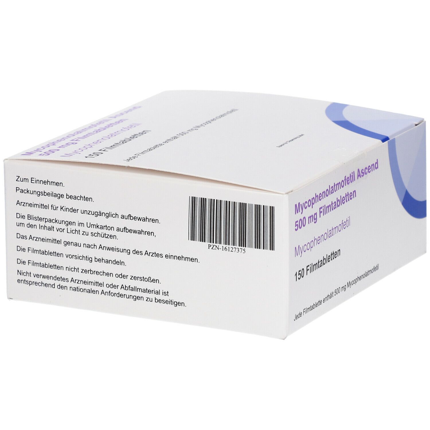 Mycophenolatmofetil Ascend 500 mg Filmtabletten 150 St